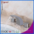 Fyeer Sanitary Ware Double Handle Bathroom Waterfall Spout Basin Mixer